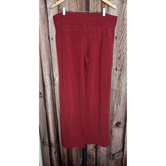 Athleta Womens Red Straight Leg Athletic Sweatpants Size Tall Large - Picture 2 of 3